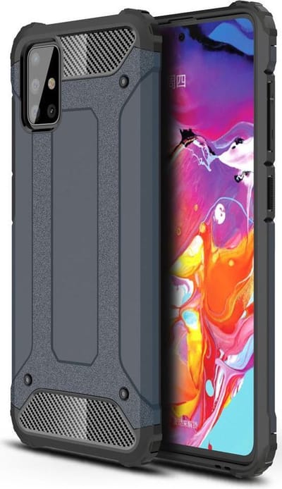 Hoesje Geschikt voor Samsung Galaxy A71 | Shock Proof | Hybride Back Cover | Beschermhoes | Schokbestendig | Extra bescherming | Blauw