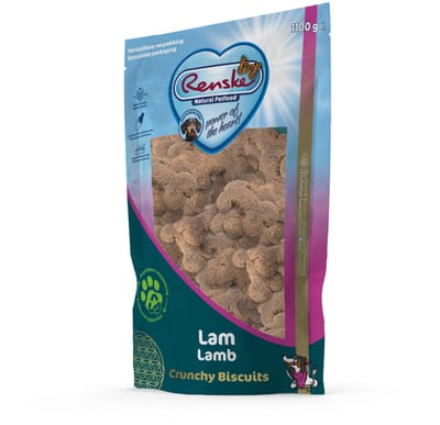 Renske Gezonde Beloning Crunchy Hondensnack Lam - 4 x 1100 gr - Voordeelverpakking