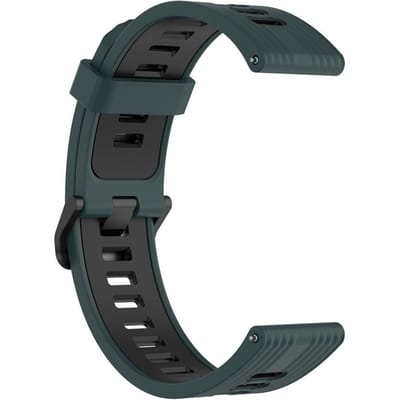 Siliconen Vervangende Riemen Bandjes 20mm Polsband Compatibel voor Samsung Galaxy Watch 4 40mm44mm olijfgroene zwarte kleur