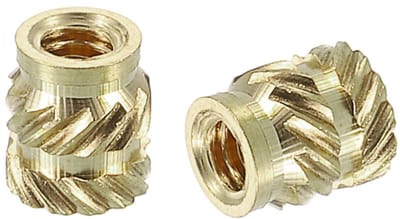 70 stuks M2 x 4 x 3,5 mm kartelmoeren van messing schroefdraadinzetstukken voor 3D-print messing moeren voor 3D-printonderdelen laptop auto kunststof behuizing