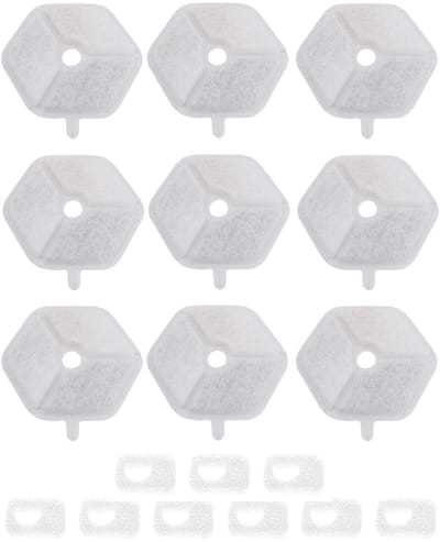 Dailygoods - Set van 9 Waterfonteinfilters en Sponzen voor Kattenfonteinen