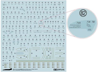 Tamiya Modelbouwdecoratie - 12692 Detail Up Parts - F-4 Phantom II Access Door Decal Set A Decals