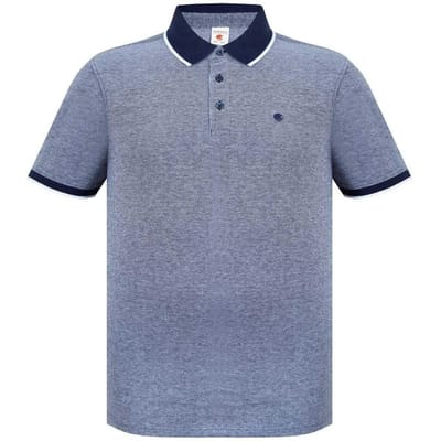 SoulCal Heren Piqué Poloshirt (Marine, Wit)