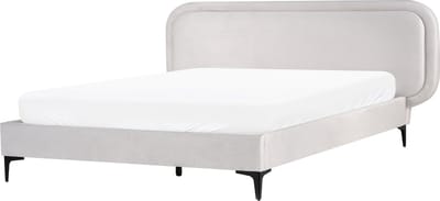 SUZETTE - Tweepersoonsbed - Lichtgrijs - 160 x 200 cm - Polyester