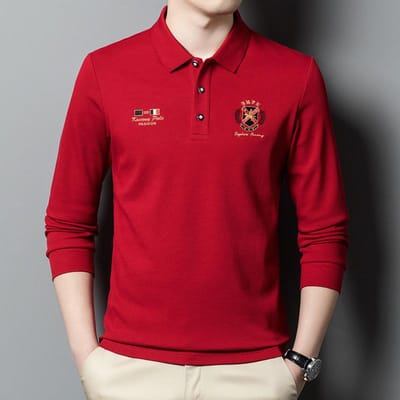 Veelzijdige Casual Top Heren Lente Nieuwe Mode Koreaanse Stijl Stiksels Print Casual Poloshirt 4XL