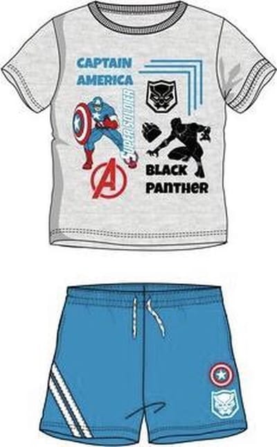 Marvel The Avengers 2-delige set / sportset - grijs/blauw - maat 134/140 (10 jaar)