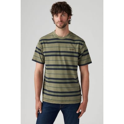 Levi's Red Tab Vintage Tee Forrest Stripe Deep Maat: M | T-shirts met Print Outlet | Heren | Bruin