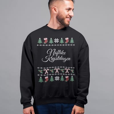 Friese Kersttrui Zwart Noflike Krystdagen Candy Cane - Maat XS - Uniseks Fit - Kerstkleding Voor Dames & Heren