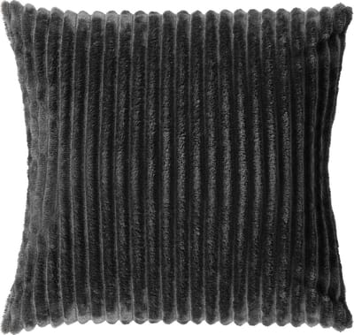 Dutch Decor MART - kussenhoes 45x45 cm - zacht ribfluweel - corduroy - Charcoal Gray - antraciet - met rits - zonder binnenkussen