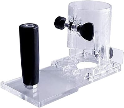 Transparante Trimmerkap - Beschermkap Randtrimmer - Precisie Houtbewerking - Duidelijk Zicht op Snijlijnen - 10x9x9.5cm - Zwart