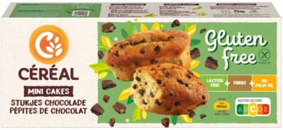 Céréal Mini Cakes Stukjes Chocolade Glutenvrij Lactosevrij - 3 x 230 gr - Voordeelverpakking
