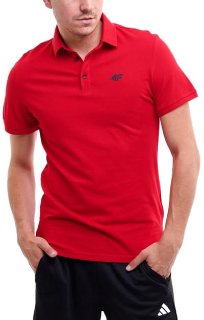 4F Poloshirt Heren - Rood - Katoen - Maat M