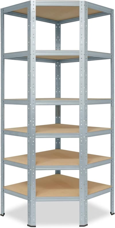 Hoekrek - Metalen rek Opbergrek - Zware Lasten Opslaan - Verzinkte Constructie - 180 x 70 x 40 cm - Metaal
