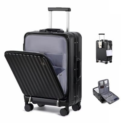 Handbagagekoffer met laptopvak - Lichtgewicht harde koffer met USB-aansluiting en TSA-slot