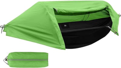Kampeerhangmat met Muggennet - Outdoor Hangmat Tent - Ontspannen in de Natuur - Geïntegreerd Anti-Muggen Gaas - 270x140 cm - Groen