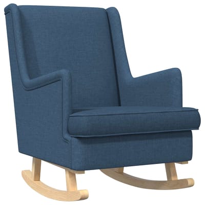 vidaXL - Schommelstoel - Blauw - 62 - x - 80 - x - 85 - cm - Stof