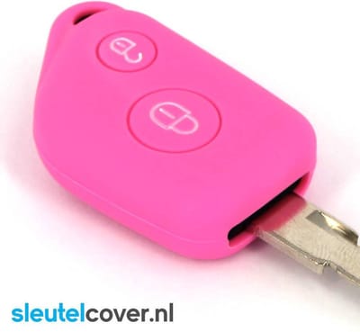 Autosleutel Hoesje geschikt voor Citroën - SleutelCover - Silicone Autosleutel Cover - Sleutelhoesje Roze