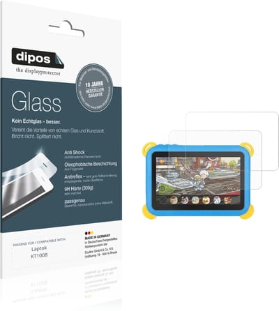 dipos – 2x Matte Pantserfolie geschikt voor Laptok KT1008 | 9H Screenprotector
