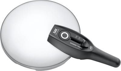 Snelkookpan met Metalen Deksel - 18 cm, Zilver