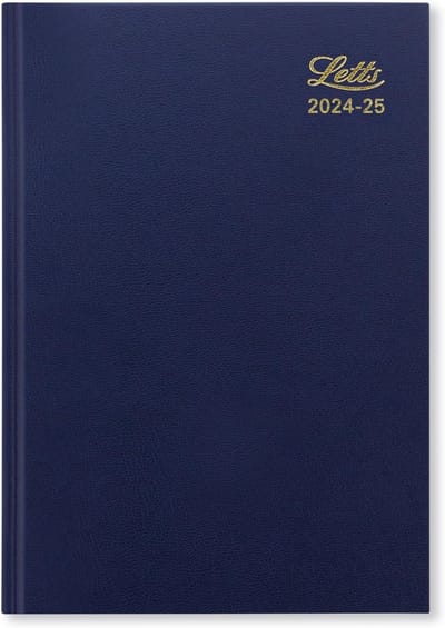 SnelShoppen - A5 Academisch Dagboek 2024/2025 - Blauw - Weekplanner met QR-code voor Letts Reminder-app - Perfect voor School en Studie