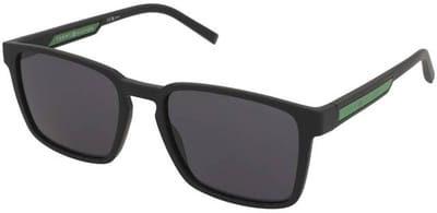 Tommy Hilfiger Matte Black Rechthoekige Zonnebril