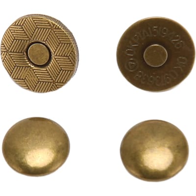 50 Set Magnetische Taspsluitingen Hoge Hardheid Legering Gladmaken Eenvoudige Bediening Wijdverspreid Gebruikt Magneetknopen voor Kleding DIY antiek messing kleur