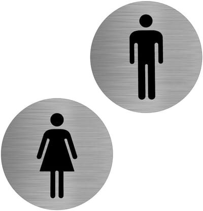 Allecto - Zelfklevende Toiletplaat - Aluminium Ø 75 mm - Ideaal voor mannen en vrouwen - Duurzaam materiaal - Eenvoudige installatie - Toilet acces..