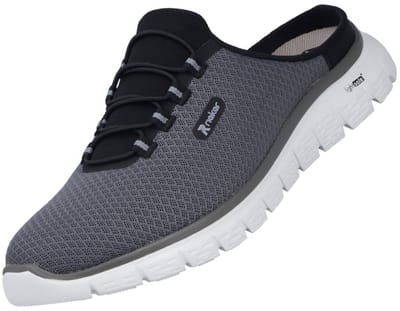 Rieker herenschoenen sabot slip-on grijs