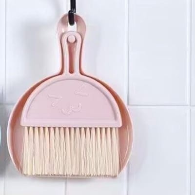 Mini Bezem Stoffer Set - Handbezem Tafelbezem - Kleine Oppervlakken Schoonmaken - Zachte Flexibele Vezels - N.v.t. - Geel