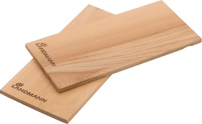 Landmann Rookplank Cederhout - Set van 2 stuks - mild van smaak - 14 x 30 x 1 cm - Rookplankje cederhout - Rookplank BBQ - Rookplankjes kamado