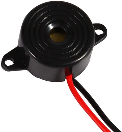 Elektronische Buzzer - Piezo Transducer - Meldingen Genereren - Compact Ontwerp - 3-24V - Zwart