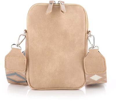 Schoudertasje - telefoontasje | Crossbody | effen | Taupe
