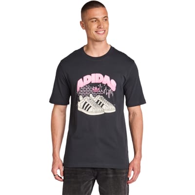 Adidas Graphics T-shirts Heren - Grijs - Maat XL
