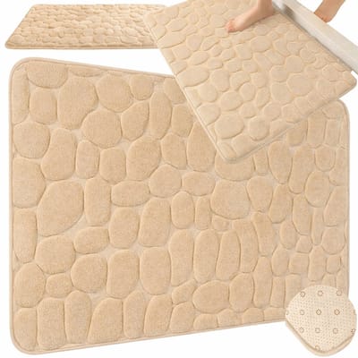 Badmat Antislip - Absorberende Douchemat - Sneldrogende Badkamer Mat - Beige - 80 x 50 cm