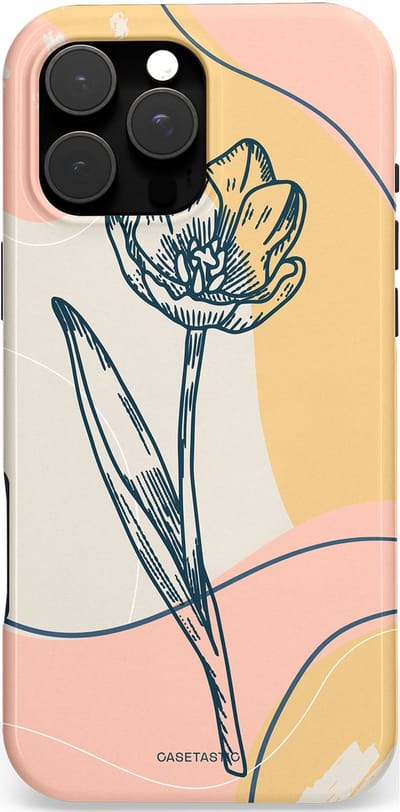 Casetastic Hoesje Geschikt voor Apple iPhone 16 Pro Max Magsafe - Stijlvolle Beschermende Duo-layer Case - Lente tulp
