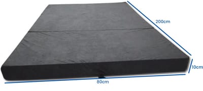 Opvouwbaar Logeermatras - Camping Matras 80x200 cm - Grijs - Polyether Vulling - Huisstofmijtwerend