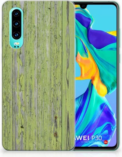 Huawei P30 Bumper Hoesje Green Wood