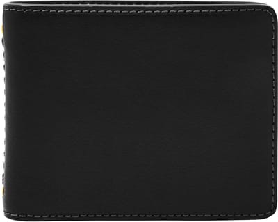 FOSSIL Leren Kaarthoes Tremont Bifold Black Zwart
