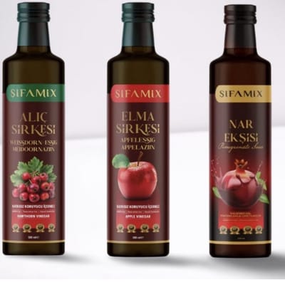 Sifamix Meidoornazijn | Alic sirkesi -Elma sirkesi - Nar eksisi - Natuurlijke Fermentatie | Biologische Gefermenteerde Azijn 500 ml