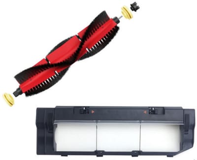 2 x Onderdelen - Accessoires Set - Geschikt voor Roborock S50 T6 T7 S5 S6(1 hoofdborstel 1 beschermkap)