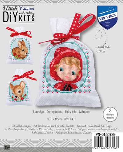 PN-0155789- Kruidenzakje kit Sprookje set van 3- Vervaco