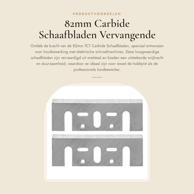 Dailygoods - 82mm Carbide Schaafbladen - Vervangende Messen voor Houtbewerking - Zilver - Technologie - Geschikt voor Elektrische Schroefmachine