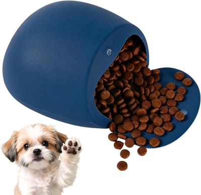 Honden Trainingszakje - Snack Houder - Hondentraining Buiten - Waterbestendig Siliconen - 12.6 x 11.5 x 7 cm - Zwart