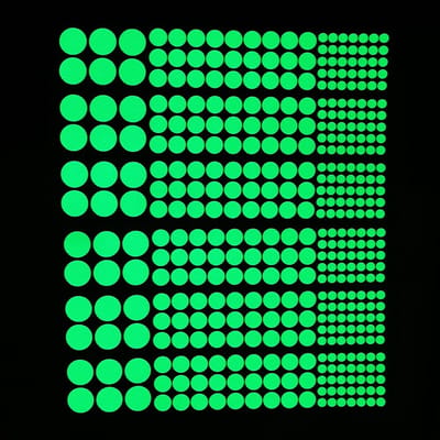 400x Glow in the dark stickers - Muurstickers - Lichtgevende stickers - Kinderkamer versieren - Decoratie - Plafond stickers lichtgevend - Rondjes - Sterrenhemel maken - Dots stickers - Jonyx