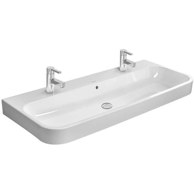 Duravit Happy D.2 furniture washbasin 120 cm polished, with 2 tap holes 2318120026