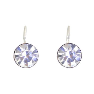 Behave - Oobellen - 925 sterling zilveren oorhangers - Transparant Kristal 8mm