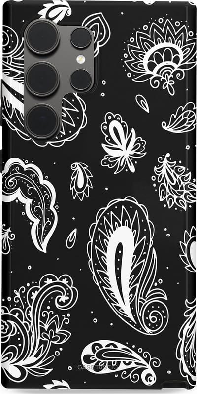 Casetastic Hoesje Geschikt voor Samsung S24 Ultra - Stijlvolle Beschermende Duo-layer Case - Paisley pracht