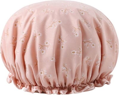 CHPN - Douchemuts - Bloemetjes douchemuts - Lichtroze - Douchekapje - Praktische douchemuts - Douche kapje - Douche cap - Douchecap - Douche muts - Shower cap - Flowers