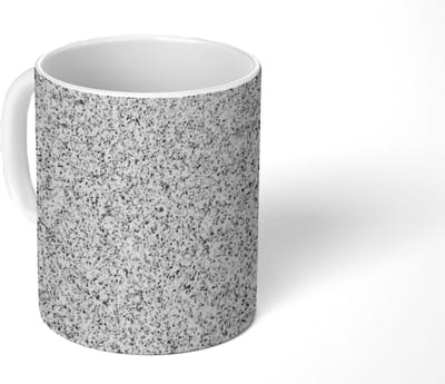 Mok - Koffiemok - Graniet - Zwart - Wit - Patroon - Grijs - Mokken - 350 ML - Beker - Koffiemokken - Theemok