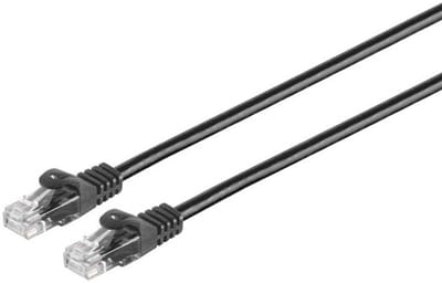 RJ45 Patchkabel CAT 7 Rohkabel U/UTP schwarz 0,25m